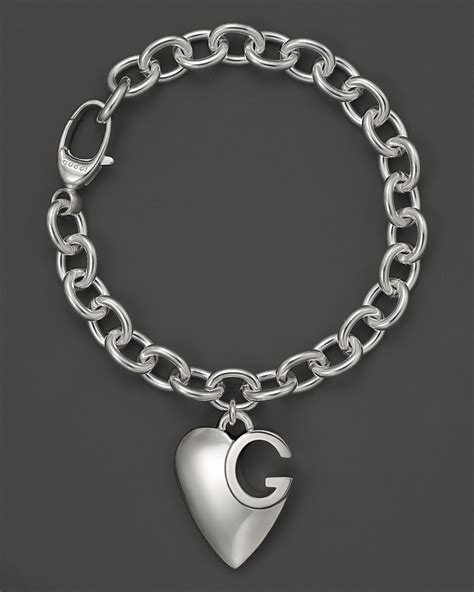 silver gucci bracelet women|gucci sterling silver charm bracelet.